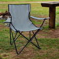 Yssoa Portable Folding Grey Camping Chair, 1 Pack Grey Oxford Fabric