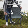 Yssoa Portable Folding Grey Camping Chair, 1 Pack Grey Oxford Fabric