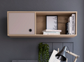 Khali Office Set, Two Shelves, Two Drawers, Wall Cabinet, Single Door Cabinet, Light Oak Taupe Wall Mounted 1 2 Drawers Natural Multicolor Office Shelves Included Modern Particle Board Particle Board