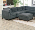 1Pc Ottoman Only Grey Chenille Fabric Cocktail Ottoman Cushion Seat Living Room Furniture Grey Chenille Primary Living Space Contemporary,Modern Rectangle Chenille