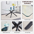 Large Modern Minimalist Rectangular Glass Dining Table For 6 8 With 0.39