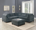 1Pc Ottoman Only Grey Chenille Fabric Cocktail Ottoman Cushion Seat Living Room Furniture Grey Chenille Primary Living Space Contemporary,Modern Rectangle Chenille