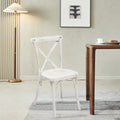 2 Pack Resin X Back Chair, Dining Chair Furniture 2 Pack, Modern Farmhouse Cross Back Chair For Kitchen,Lime Wash Lime White Resin