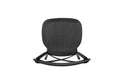 2 Pack Resin Cross Back Chair Waterproof Dining Chair Black Matt Black Resin