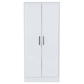Ambery 180 Armoire, Two Shelves, Double Door, Metal Rod, One Drawer White White Particle Board Particle Board