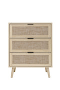 3 Drawer Cabinet, Suitable For Bedroom, Living Room, Study Natural Particle Board