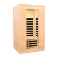 Hemlock Two Person Far Infrared Roof Embedded Indoor Sauna Room Natural Wood Metal & Wood