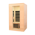 Hemlock Two Person Far Infrared Roof Embedded Indoor Sauna Room Natural Wood Metal & Wood