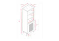 Natural Rattan Mesh Side Cabinet Large Storage Space For Living Room Or Restaurant.56Inch Burlywood. Oak Melamine