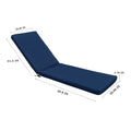 Outdoor Lounge Chair Cushion Replacement Patio Funiture Seat Cushion Chaise Lounge Cushion Navy Blue Yes Lounge Blue Uv Resistant Frame Water Resistant Cushion American Design Polyester Polyester