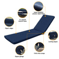 Outdoor Lounge Chair Cushion Replacement Patio Funiture Seat Cushion Chaise Lounge Cushion Navy Blue Yes Lounge Blue Uv Resistant Frame Water Resistant Cushion American Design Polyester Polyester