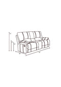 Leather Air Recliining Console Loveseat Brown Foam Leather
