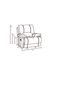 Leather Air Recliining Loveseat Beige Foam Leather