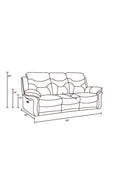 Leather Air Upholstered Reclining Sofa With Fiber Back Brown Foam Leather