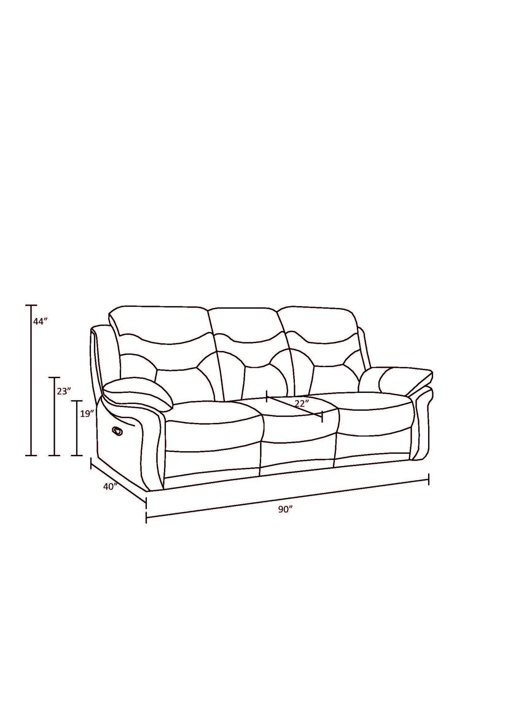 Leather Air Upholstered Reclining Sofa With Fiber Back Brown Foam Leather