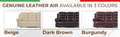Leather Air Upholstered Reclining Sofa With Fiber Back Brown Foam Leather