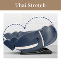 Electric Luxury Back Calf Heat Kneading 3D Ai Voice Zero Gravity Foot Roller Oversize Morden Massage Chair Blue Grey Pu
