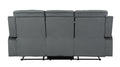 Reclining Transitional Microfiber Fabric Sofa Gray Foam Fabric