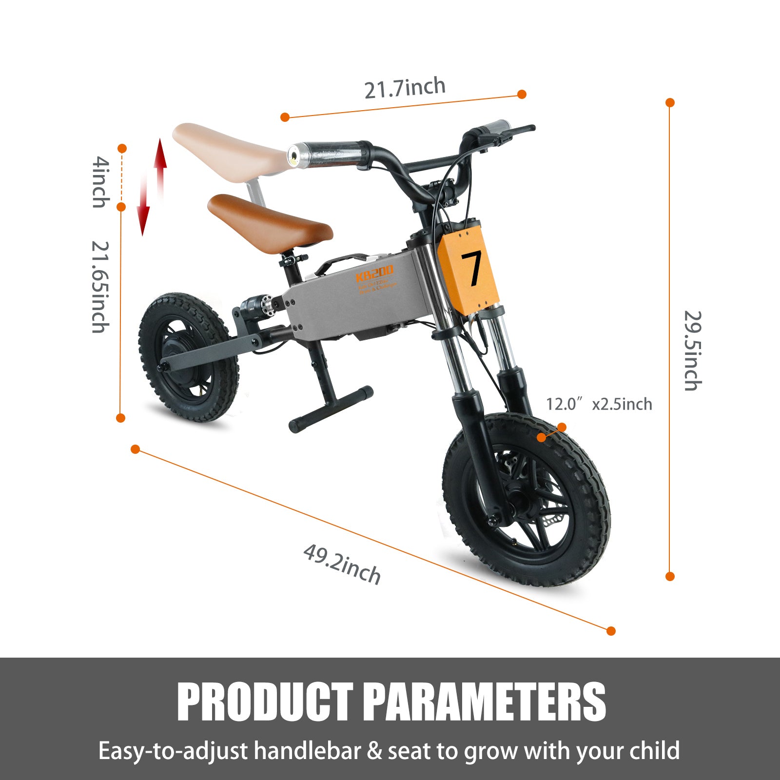 Children'S Outdoor Off Road Electric Bicycle Gray Aluminium Alloy Aluminium Alloy