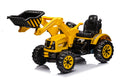 Ride On Excavator, 12V Battery Powered Construction Vehicles For Kids, Front Loader With Horn, 2 Speeds, Forward Backward, Safety Belt,Treaded Wheels, Digger, Yellow Ride On Car Yellow Plastic