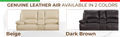 Leather Air Recliining Loveseat Brown Foam Leather