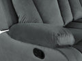 Reclining Transitional Microfiber Fabric Chair Gray Foam Fabric