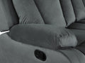 Reclining Transitional Microfiber Fabric Sofa Gray Foam Fabric