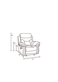 Leather Air Upholstered Reclining Chair With Fiber Back Burgundy Foam Leather