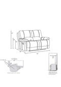 Leather Air Recliining Loveseat Brown Foam Leather