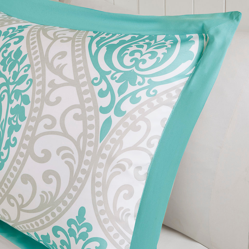 Comforter Set Twin Aqua Polyester