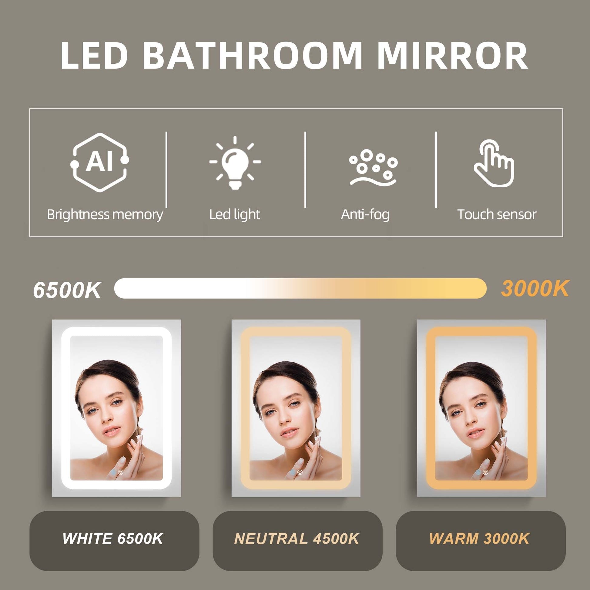 30X20 Inch Led Bathroom Medicine Cabinet Surface Mounted Cabinets With Lighted Mirror White Left Open White Modern Aluminium