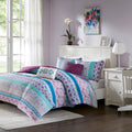 Comforter Set Twin Purple Polyester