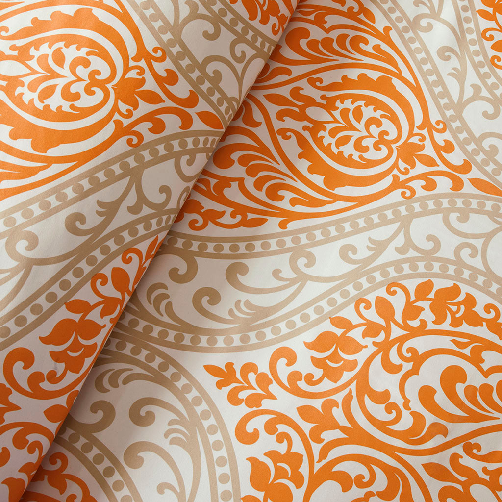 Comforter Set King Orange Polyester