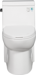 1.28 Gpf Single Flush One Piece Toilet, Water Saving Elongated Comfort Height Floor Mounted, Soft Closing Seat, 1000 Gram Map Flushing Score Toilet, Gloss White 23T03 Gw Gloss White Ceramic