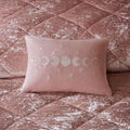 Velvet Comforter Set King Blush Polyester