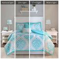 Comforter Set Twin Aqua Polyester