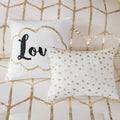 Metallic Printed Comforter Set Full Ivory Gold Polyester