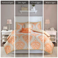 Senna Comforter Set Full Orange Cotton