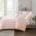 Metallic Printed Comforter Set Twin Blush Gold Polyester