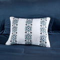 Boho Comforter Set With Bed Sheets Full Navy Polyester