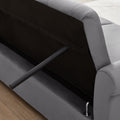 Artemax 55'' Modern Shiny Velvet Convertible Loveseat Sleeper Sofa Couch W 2 Lumbar Pillows, Adjustable Pull Out Bed And Removable Armrest For Nursery, Living Room, Apartment, Home Office Gray Foam Velvet