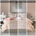 Metallic Printed Comforter Set Twin Blush Gold Polyester