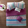 Comforter Set Twin Purple Polyester