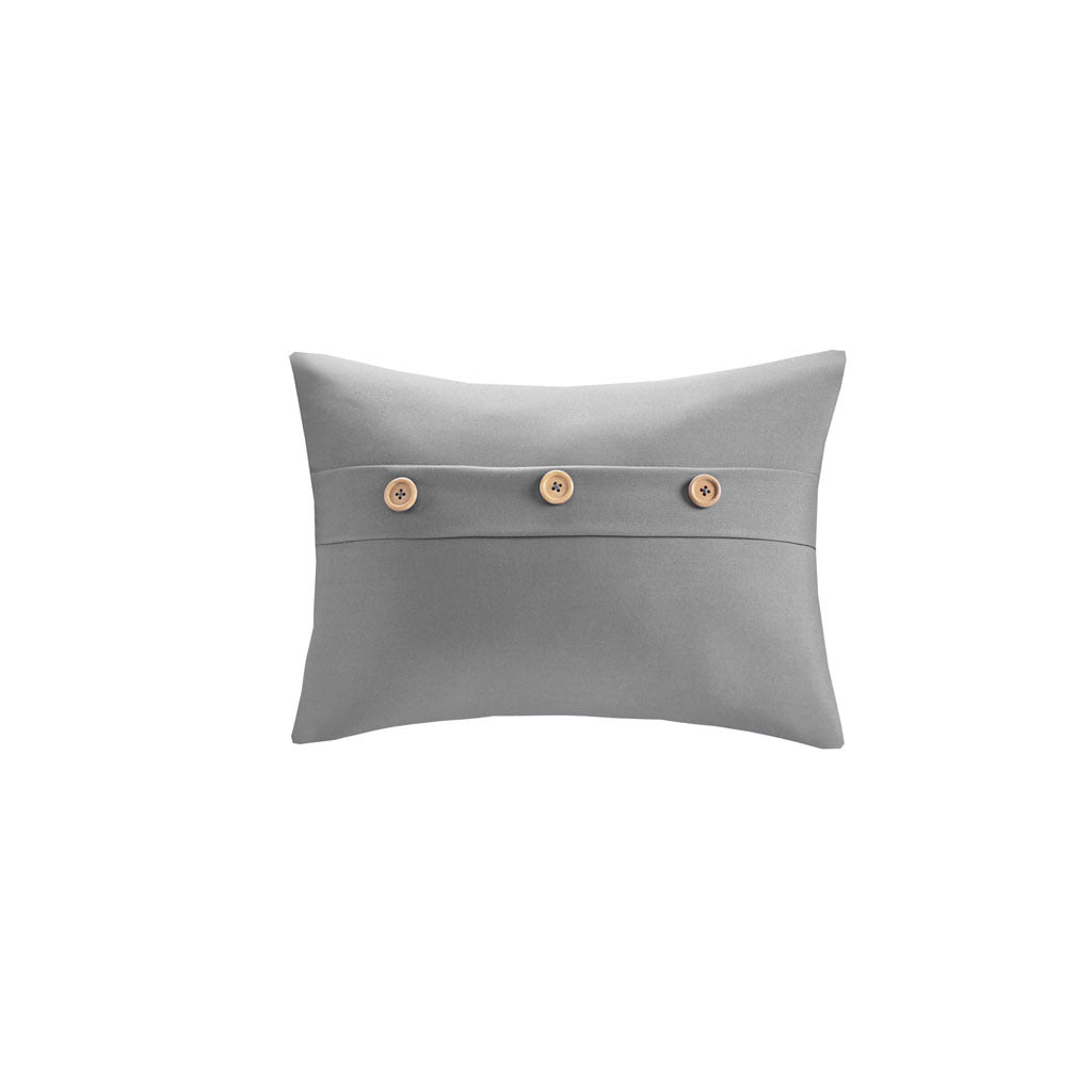 Striped Comforter Set Full Grey Microfiber