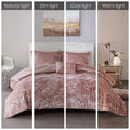 Velvet Comforter Set Full Blush Polyester