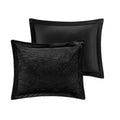 Velvet Comforter Set King Black Polyester