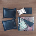 Boho Comforter Set With Bed Sheets Twin Xl Navy Polyester