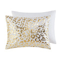 Metallic Animal Printed Comforter Set Twin Xl Ivory Gold Microfiber