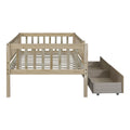 Twin Size Daybed Wood Bed With Two Drawers, Natural Twin Natural Solid Wood