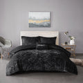 Velvet Comforter Set Queen Black Polyester